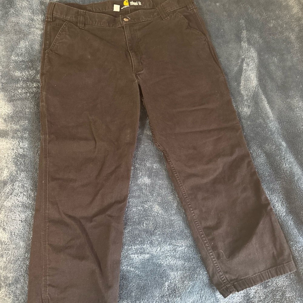 Carhartt Black Pants Durable Straight-Leg 40x28